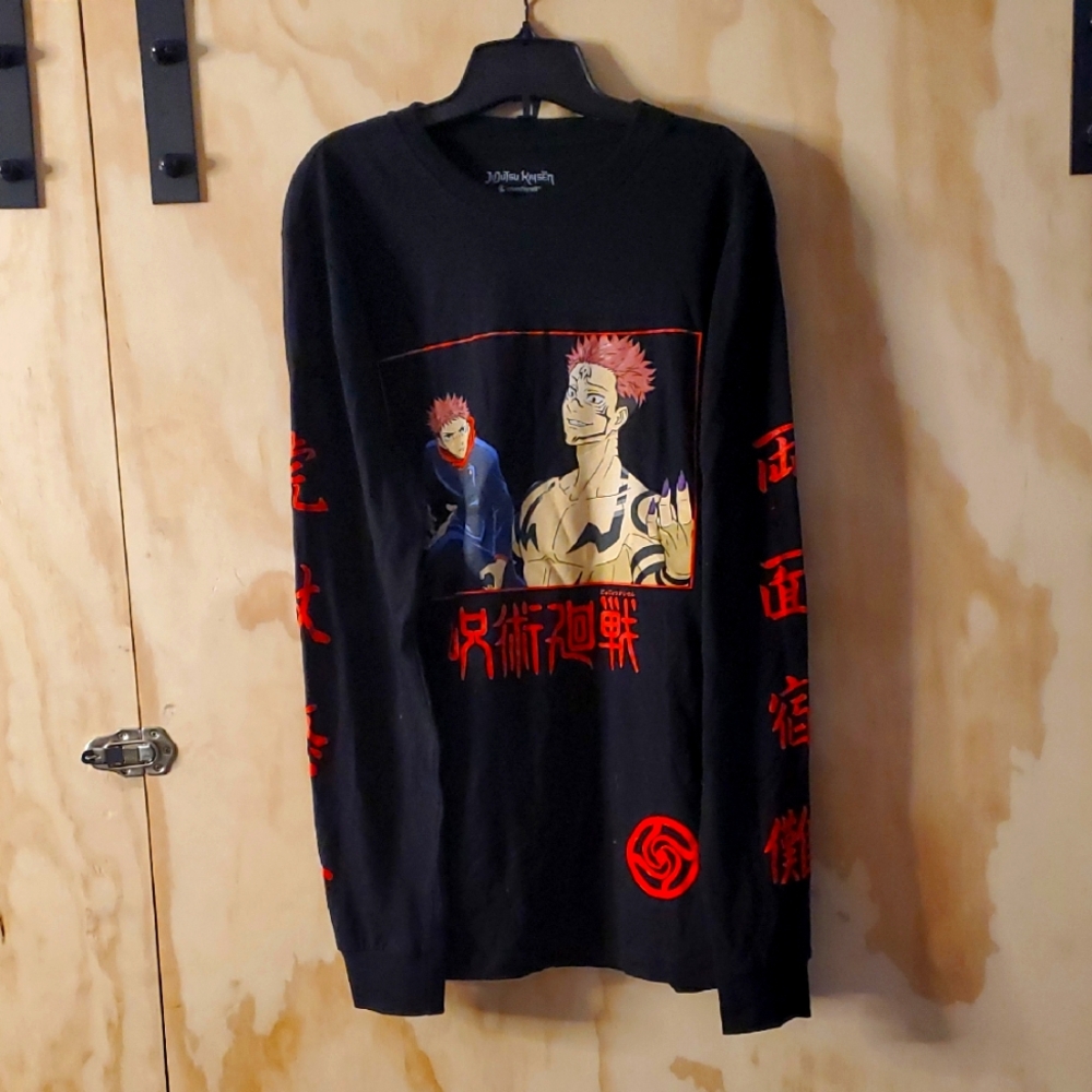 JJK Black Graphic Long Sleeve Shirt